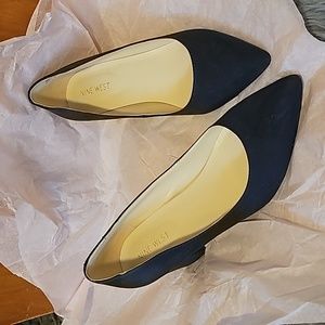 Navy Nine West Chunk heels